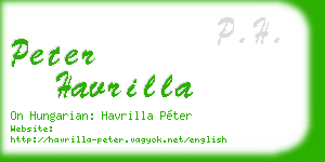 peter havrilla business card